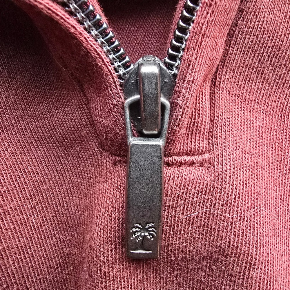 Tommy Bahama Quarter Zip Pullover Sweater Dusty Rose Mauve Men's Large Casual - Picture 13 of 16